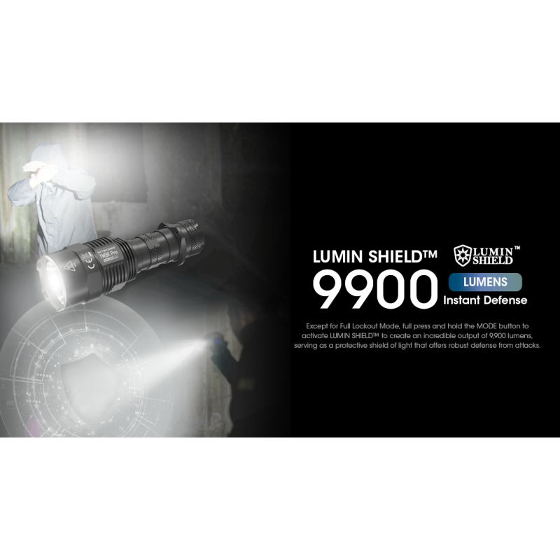 Nitecore TM9K PRO 9900 Lumen Taschenlampe mit USB-C Aufladung robuste Outdoor und Notfalltaschenlampe 510m Reichweite