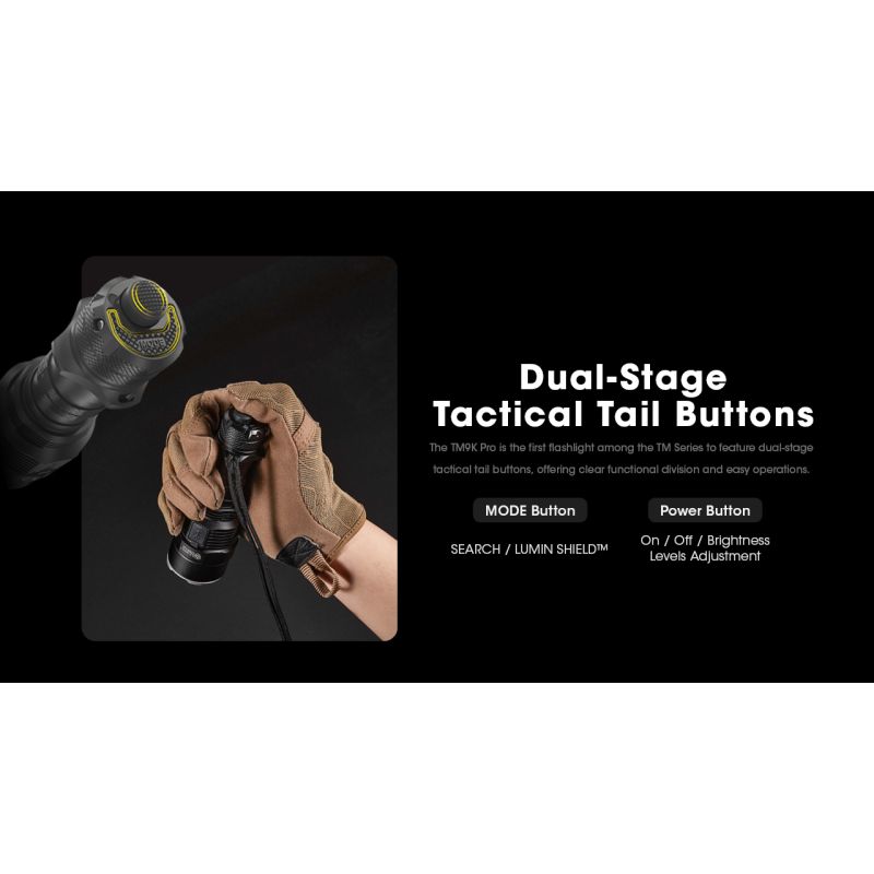 Nitecore TM9K PRO 9900 Lumen Taschenlampe mit USB-C Aufladung robuste Outdoor und Notfalltaschenlampe 510m Reichweite