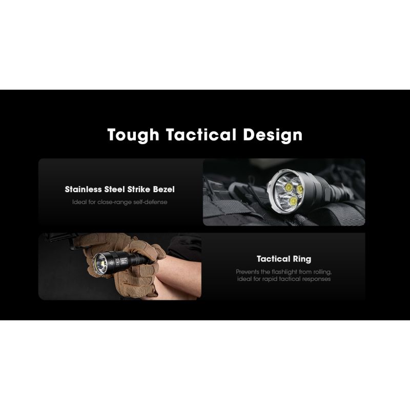 Nitecore TM9K PRO 9900 Lumen Taschenlampe mit USB-C Aufladung robuste Outdoor und Notfalltaschenlampe 510m Reichweite