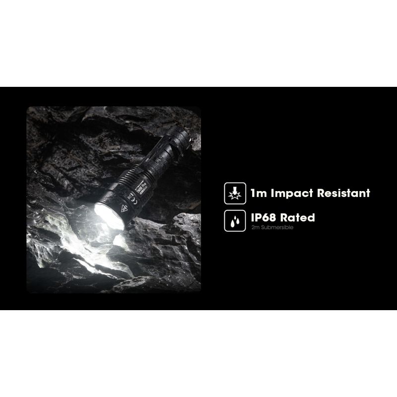 Nitecore TM9K PRO 9900 Lumen Taschenlampe mit USB-C Aufladung robuste Outdoor und Notfalltaschenlampe 510m Reichweite