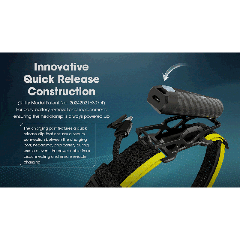 Nitecore Carbon Akku 6K Kit: Laufzeitverlängerung Stirnlampen NU40-HC65 | 6000mAh Zusatzakku IP68