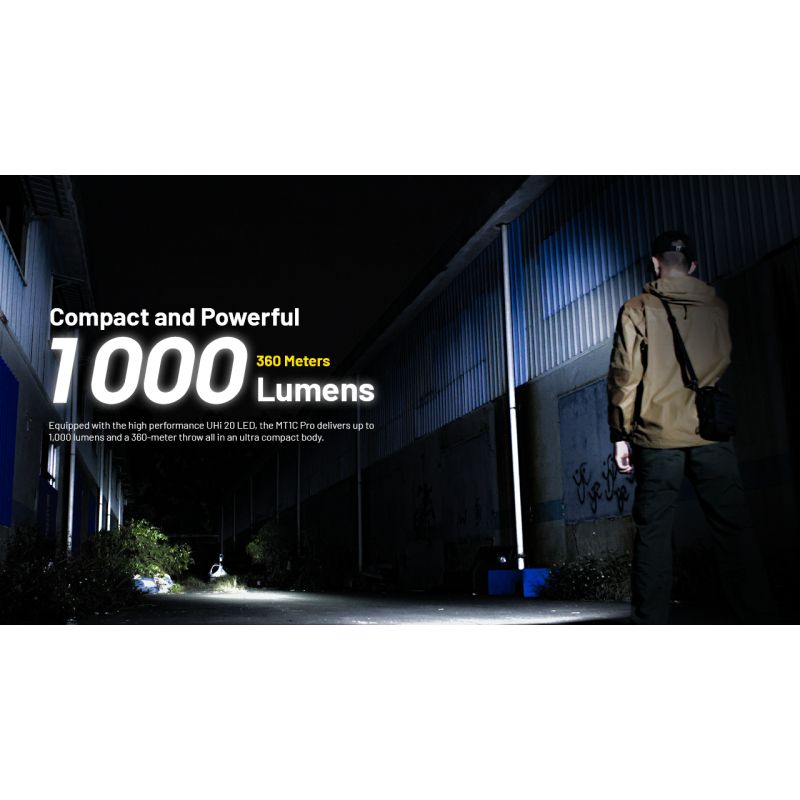 Nitecore MT1C Pro EDC Taschenlampe 1000 Lumen 360m Strahlweite Kompakte Notfall Outdoor Hohe Strahlintensität