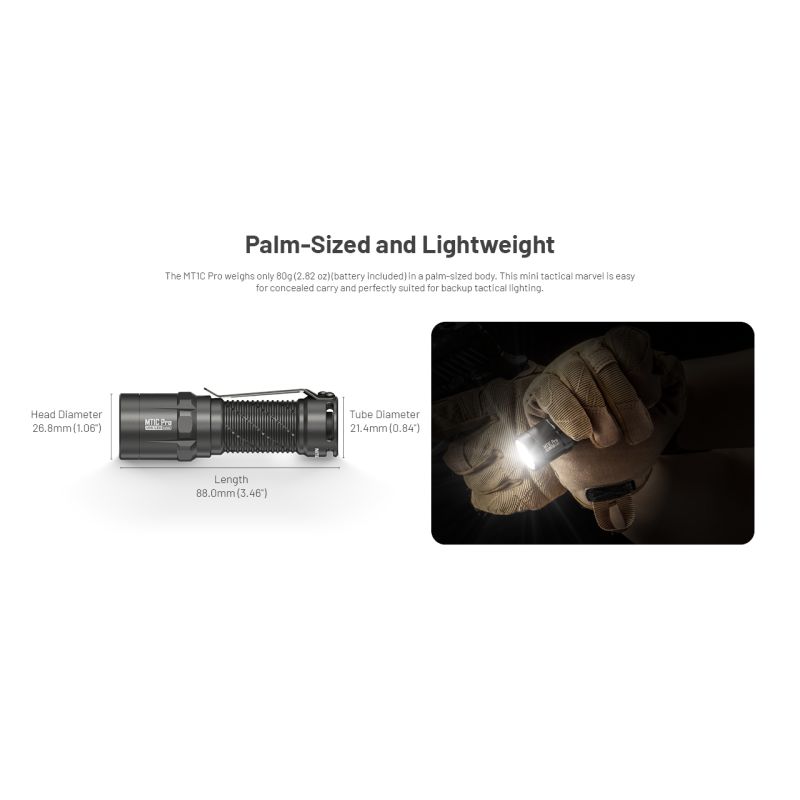 Nitecore MT1C Pro EDC Taschenlampe 1000 Lumen 360m Strahlweite Kompakte Notfall Outdoor Hohe Strahlintensität