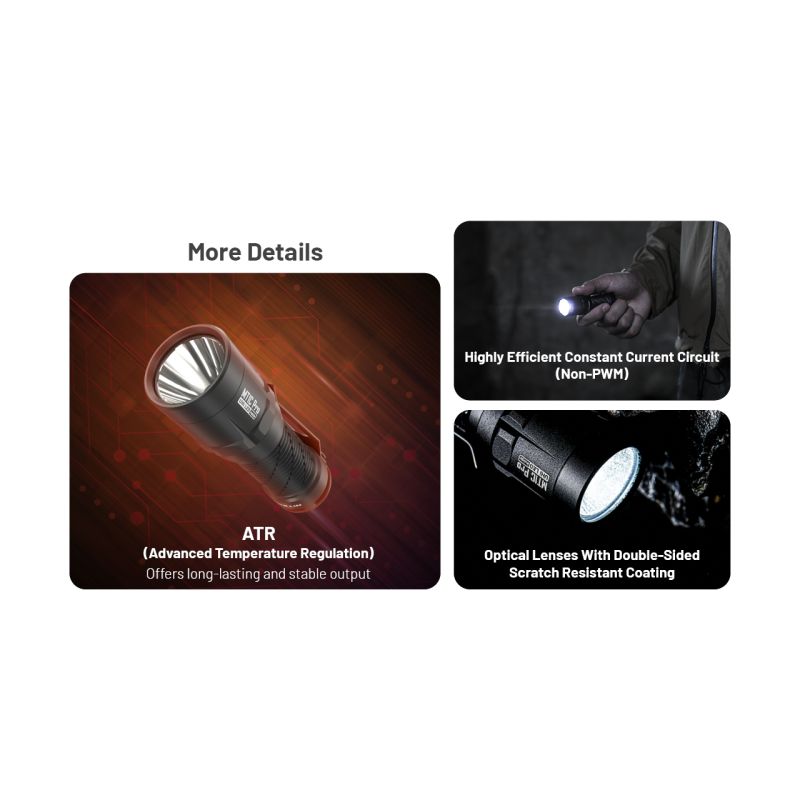 Nitecore MT1C Pro EDC Taschenlampe 1000 Lumen 360m Strahlweite Kompakte Notfall Outdoor Hohe Strahlintensität