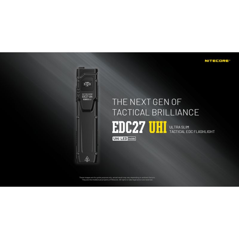 NITECORE EDC27 UHi 3100 Lumen kompakte USB-C Taschenlampe für Outdoor-Ausrüstung und Abenteuer 305 Meter Distanz