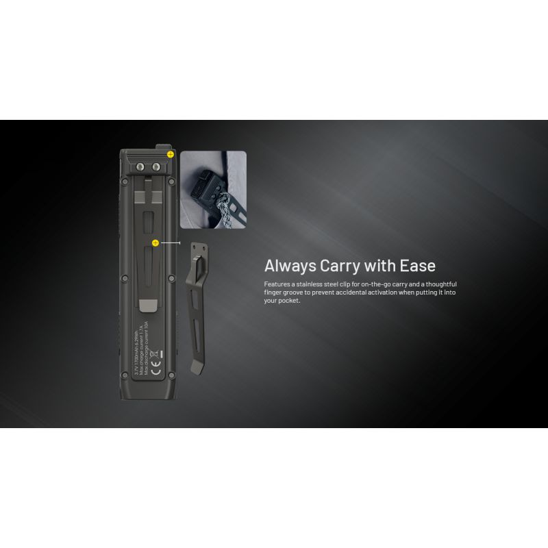 NITECORE EDC27 UHi 3100 Lumen kompakte USB-C Taschenlampe für Outdoor-Ausrüstung und Abenteuer 305 Meter Distanz