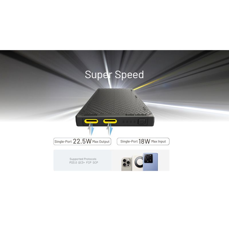 Nitecore NB10000 Gen III ultraflache Powerbank 10000mAh duale USB-C-Anschlüsse schnelles Laden Reisebegleiter
