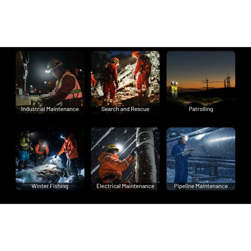 NITECORE HU2000 USB-C wiederaufladbare LED-Stirnlampe 2000 Lumen für Outdoor-Abenteuer leichte und komfortabel