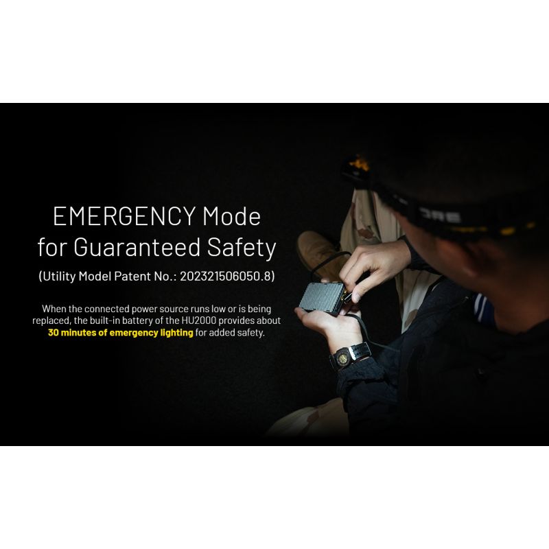NITECORE HU2000 USB-C wiederaufladbare LED-Stirnlampe 2000 Lumen für Outdoor-Abenteuer leichte und komfortabel