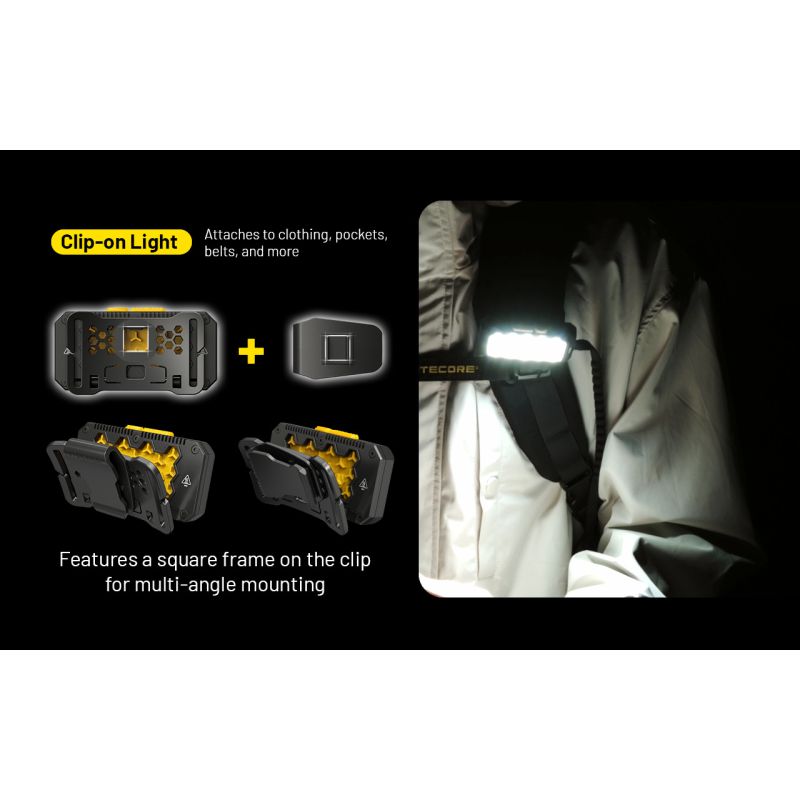 NITECORE HU2000 USB-C wiederaufladbare LED-Stirnlampe 2000 Lumen für Outdoor-Abenteuer leichte und komfortabel