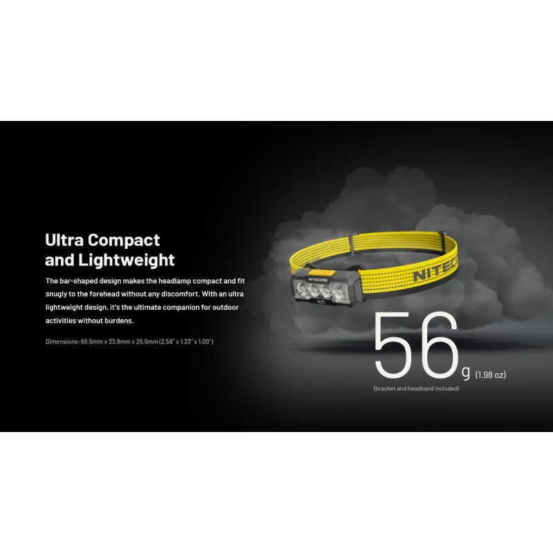 NITECORE NU27 LED Stirnlampe 600 Lumen wiederaufladbar mit MCT-Technologie ideal für Trailrunning und Outdoor