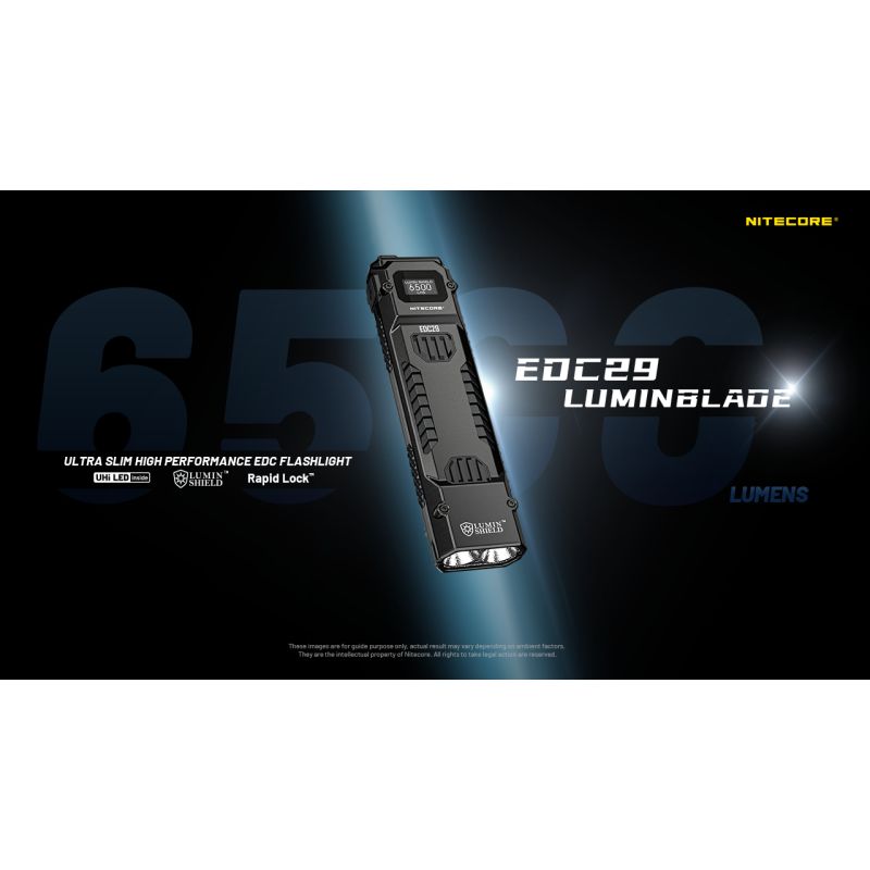 NITECORE EDC29 Hochleistungs-Taschenlampe 6500 Lumen USB-C EDC-Taschenlampe mit Langstrecken-Sichtbarkeit