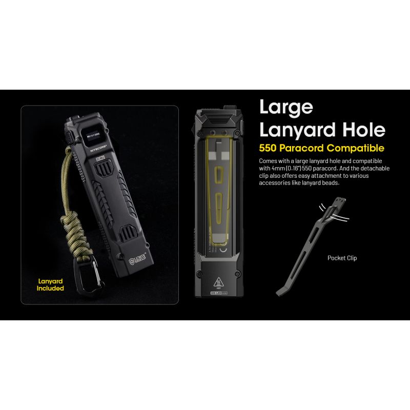 NITECORE EDC29 Hochleistungs-Taschenlampe 6500 Lumen USB-C EDC-Taschenlampe mit Langstrecken-Sichtbarkeit