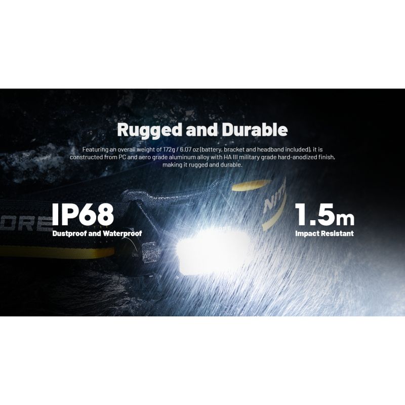 NITECORE HC70 UHE Arbeits-Stirnlampe USB-C wiederaufladbar 1600 Lumen ultrahohe Effizienz für Outdoor-Abenteuer