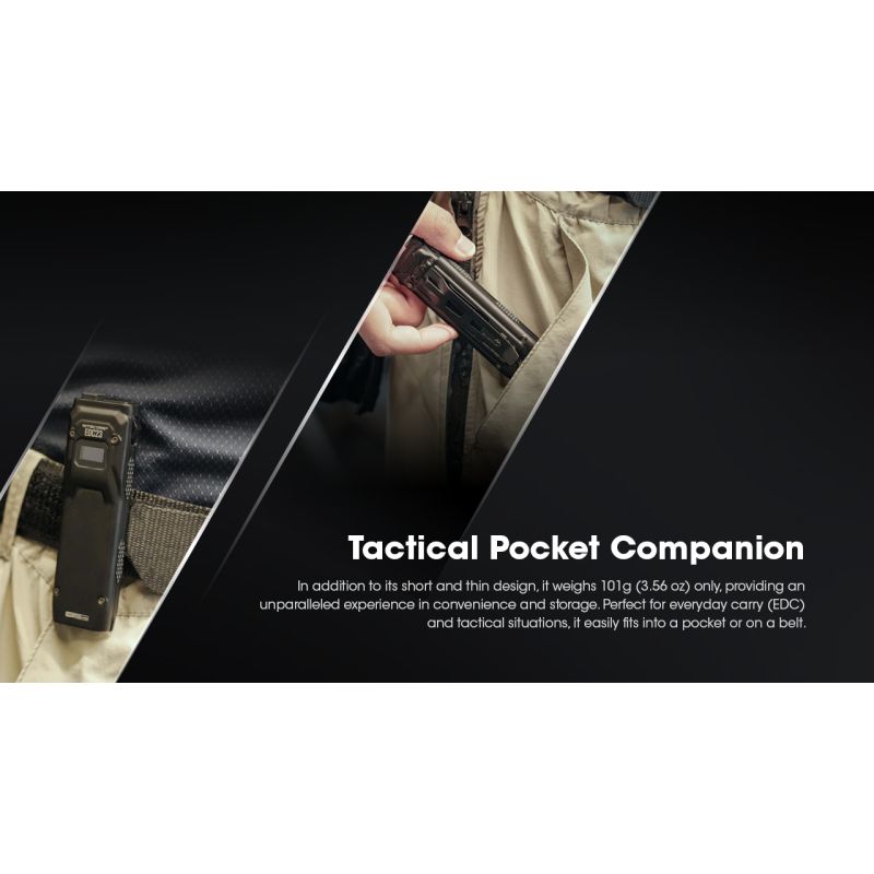 NITECORE EDC23 USB-C wiederaufladbare 2500 Lumen Taschenlampe kompakte Outdoor-Taschenlampe mit UHi LED