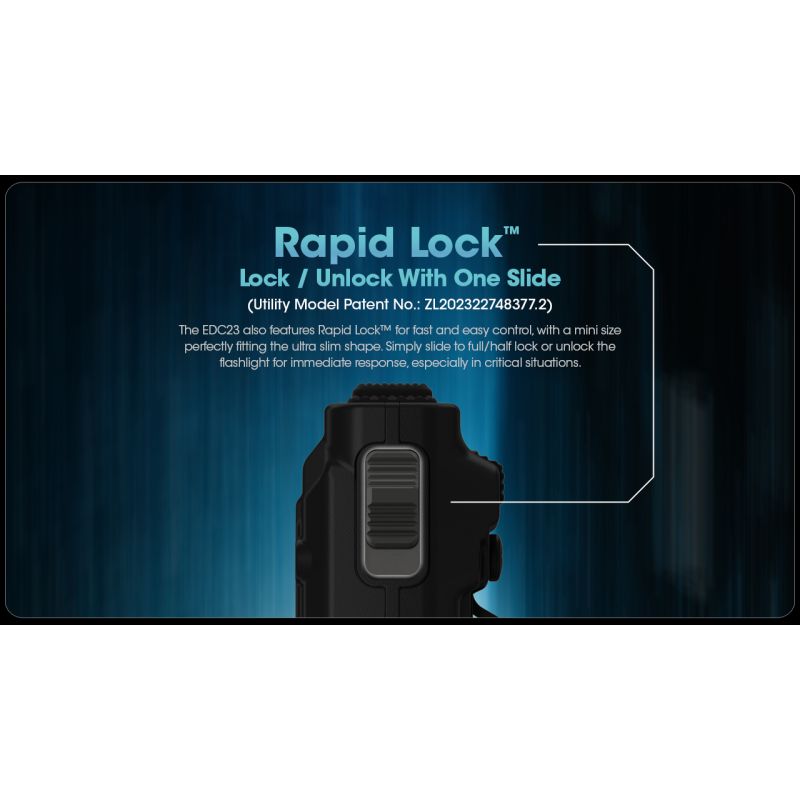 NITECORE EDC23 USB-C wiederaufladbare 2500 Lumen Taschenlampe kompakte Outdoor-Taschenlampe mit UHi LED