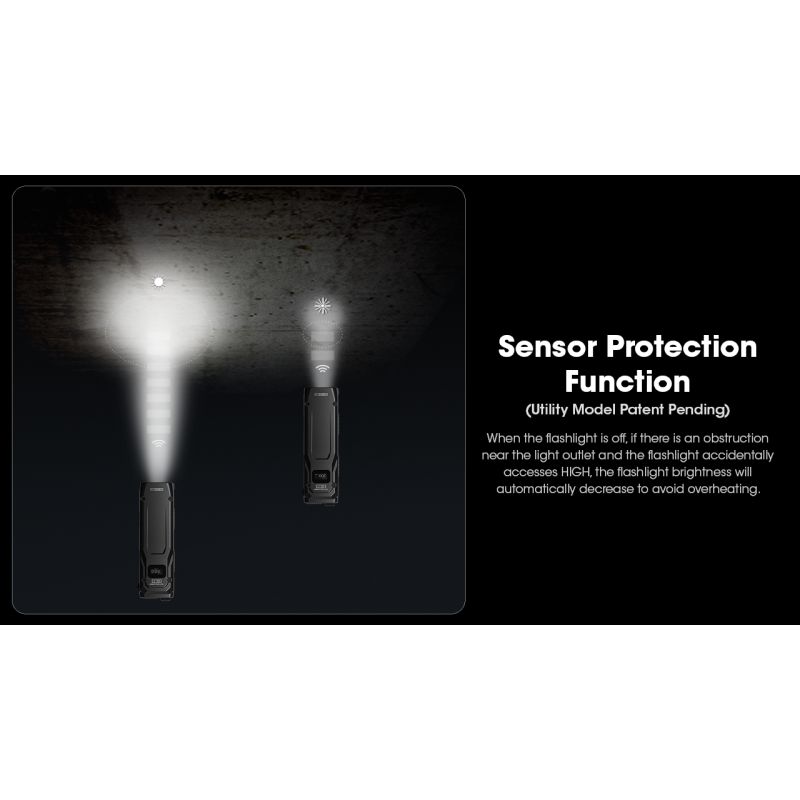 NITECORE EDC23 USB-C wiederaufladbare 2500 Lumen Taschenlampe kompakte Outdoor-Taschenlampe mit UHi LED