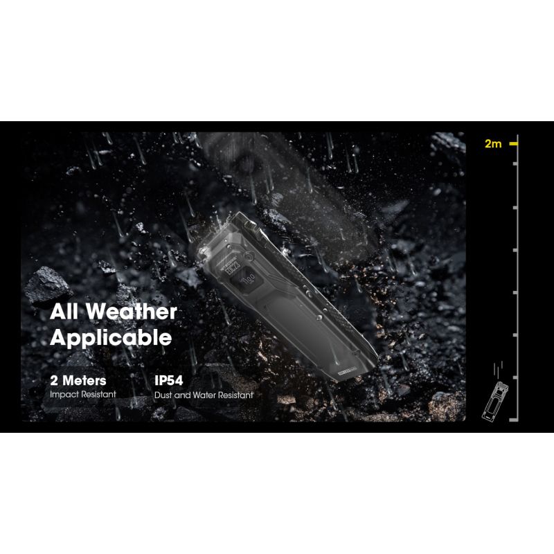 NITECORE EDC23 USB-C wiederaufladbare 2500 Lumen Taschenlampe kompakte Outdoor-Taschenlampe mit UHi LED