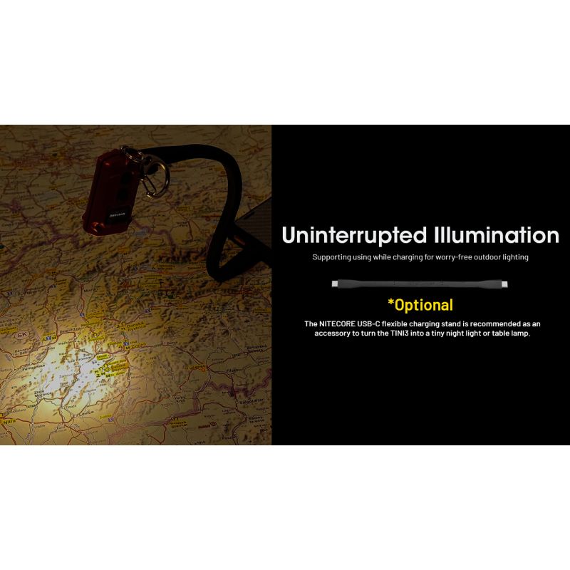 Entdecken Sie die NITECORE TINI3 600 Lumen Schlüsselanhängerlicht kompakte wiederaufladbare Mini EDC Taschenlampe