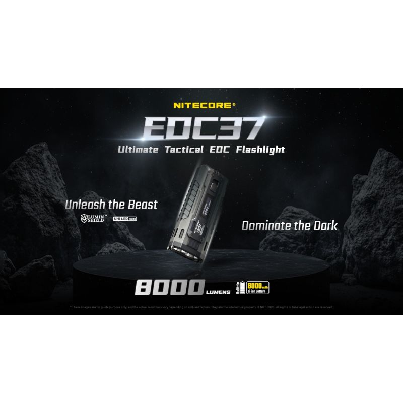 NITECORE EDC37 8000 Lumen USB-C Taschenlampe | Outdoor & Urban EDC | UHi 20 MAX LED
