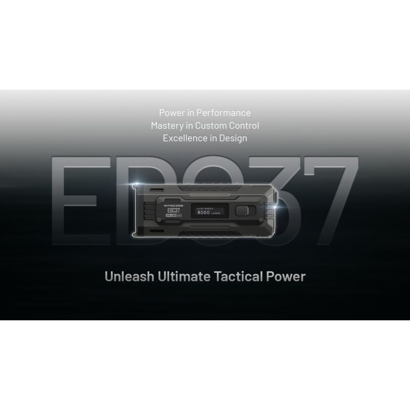 NITECORE EDC37 8000 Lumen USB-C Taschenlampe | Outdoor & Urban EDC | UHi 20 MAX LED