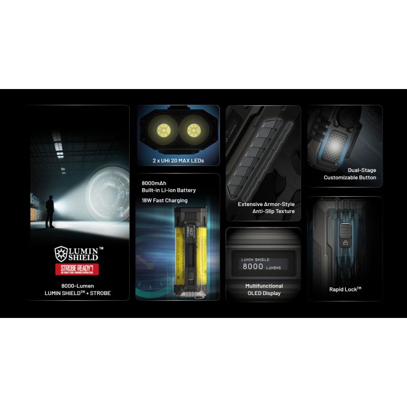 NITECORE EDC37 8000 Lumen USB-C Taschenlampe | Outdoor & Urban EDC | UHi 20 MAX LED