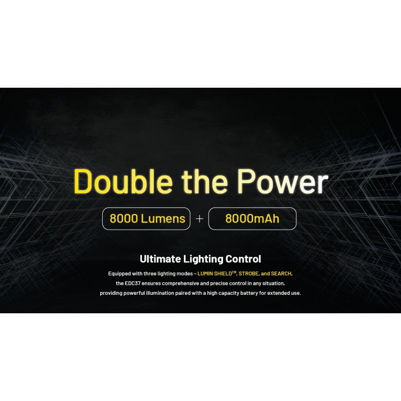 NITECORE EDC37 8000 Lumen USB-C Taschenlampe | Outdoor & Urban EDC | UHi 20 MAX LED