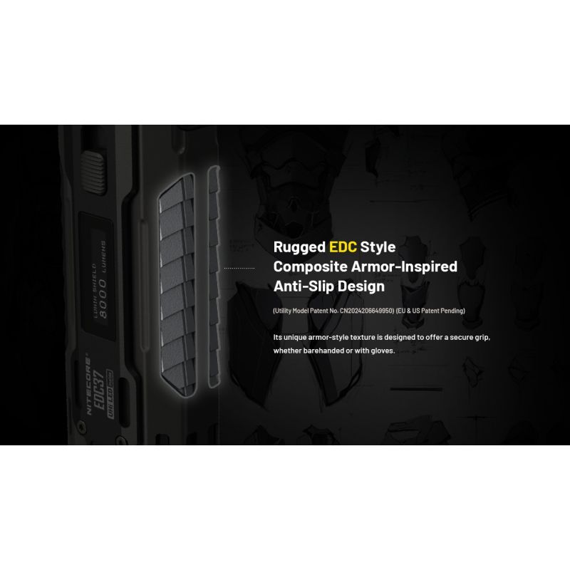 NITECORE EDC37 8000 Lumen USB-C Taschenlampe | Outdoor & Urban EDC | UHi 20 MAX LED
