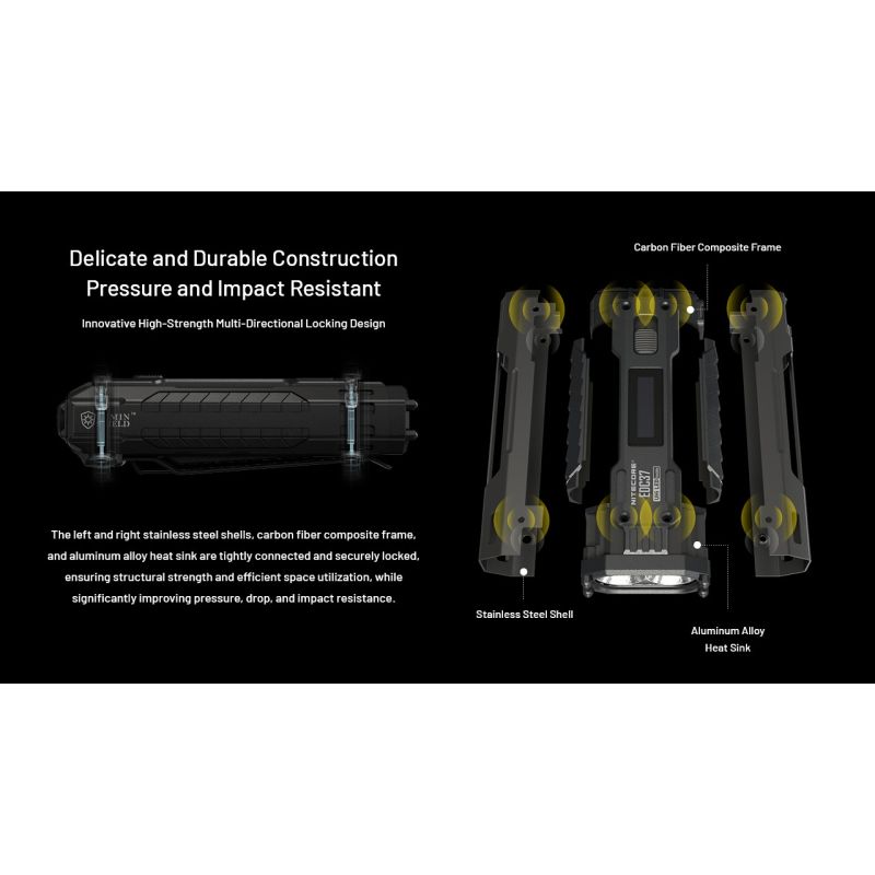 NITECORE EDC37 8000 Lumen USB-C Taschenlampe | Outdoor & Urban EDC | UHi 20 MAX LED