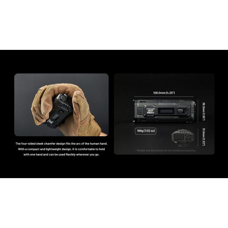 NITECORE EDC37 8000 Lumen USB-C Taschenlampe | Outdoor & Urban EDC | UHi 20 MAX LED