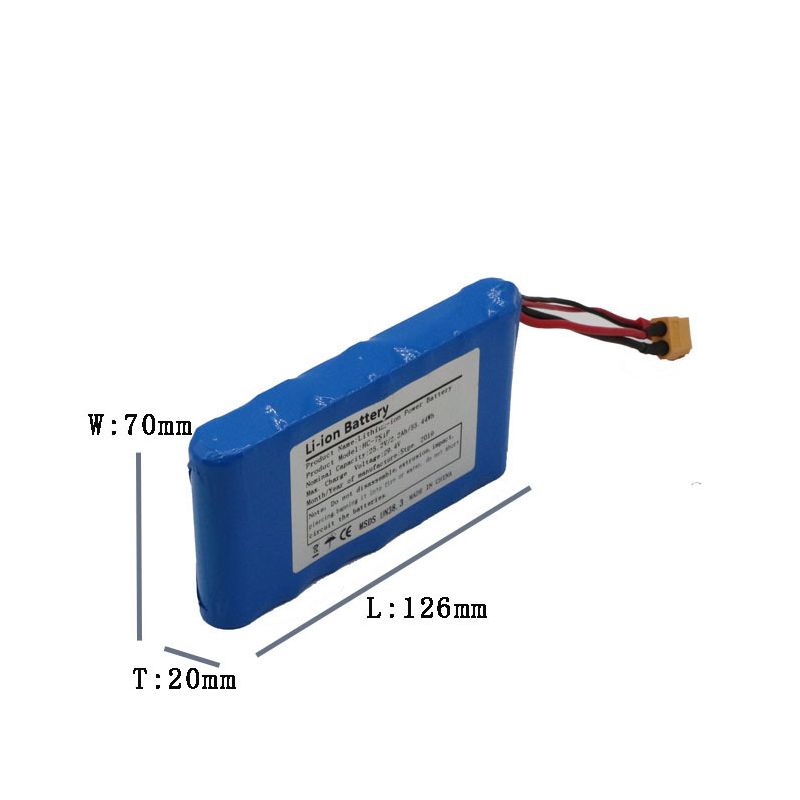 Entdecken Sie 25,2V 5C Power-Akku 18650 Li-Ion-Akku Allrad-Skateboard leichtes Akkupack langlebig Sicherheit