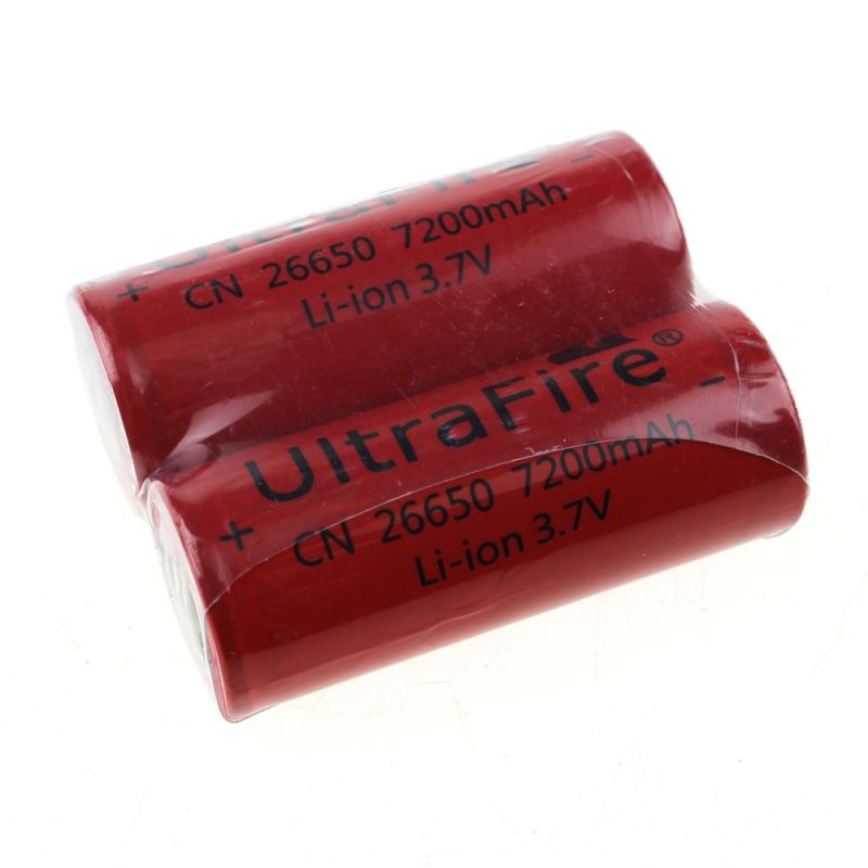 UltraFire CN 26650 3.7V 7200mAh Li-Ion hoher Kapazität langlebiger Akku für Taschenlampen und Gadgets