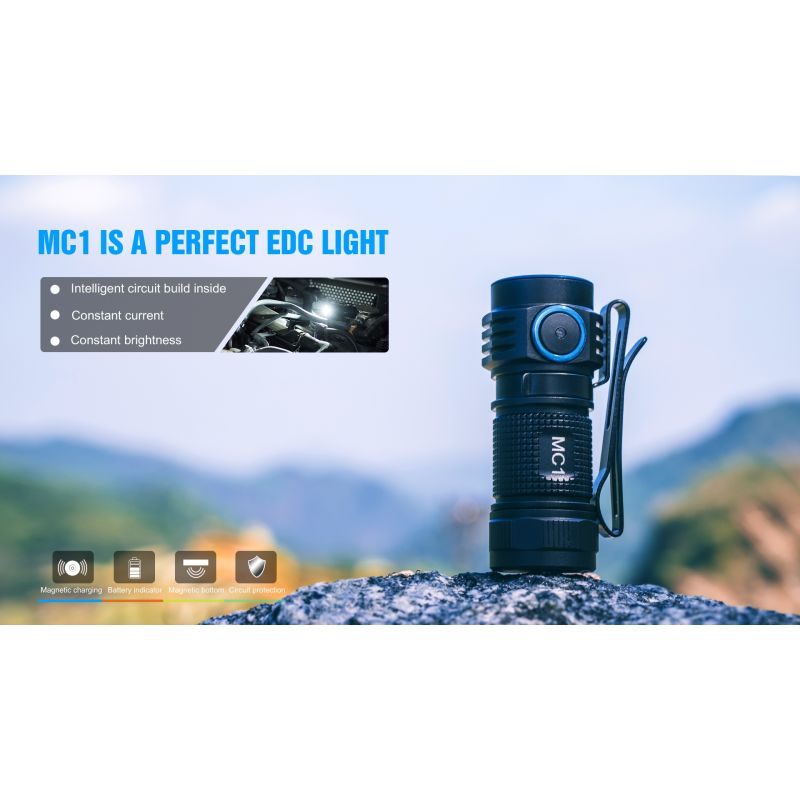 Entdecken Sie die TrustFire MC1 Baton kompakt 1000 Lumen LED Schlüsselanhänger Taschenlampe magnetische Aufladung