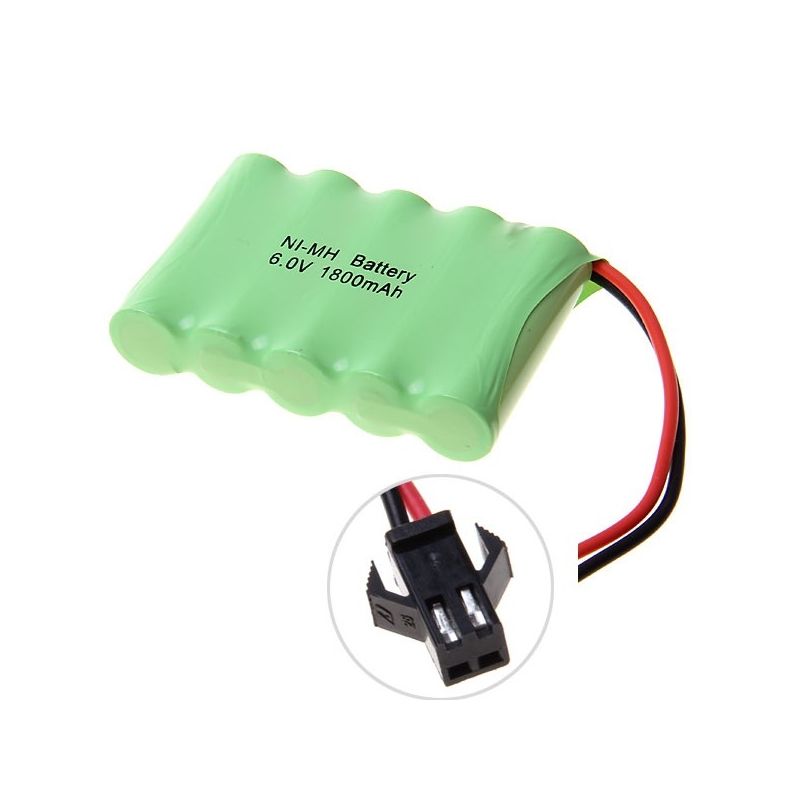 5er Pack Ni-MH AA 1800mAh 6V Akku mit Big SM Stecker für RC Spielzeugauto & Modellebene