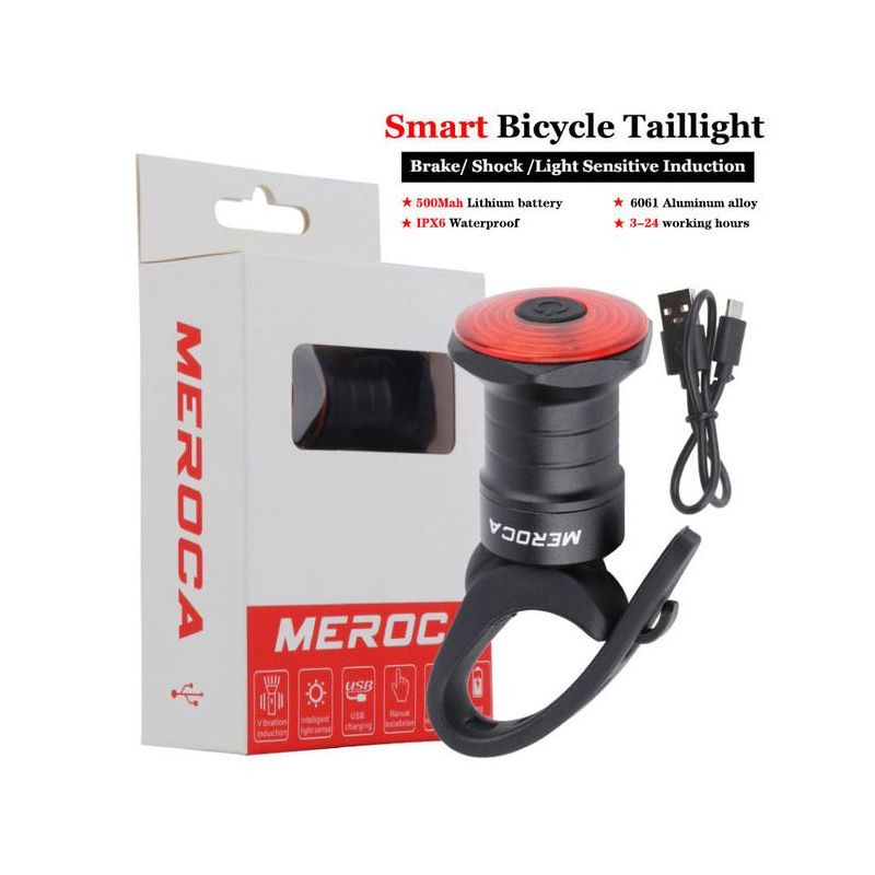 Smart Fahrrad Rücklicht Super Eins LED Sicherheitslicht IPX6 Wasserdicht mit Auto Start Stopp und Bremslicht