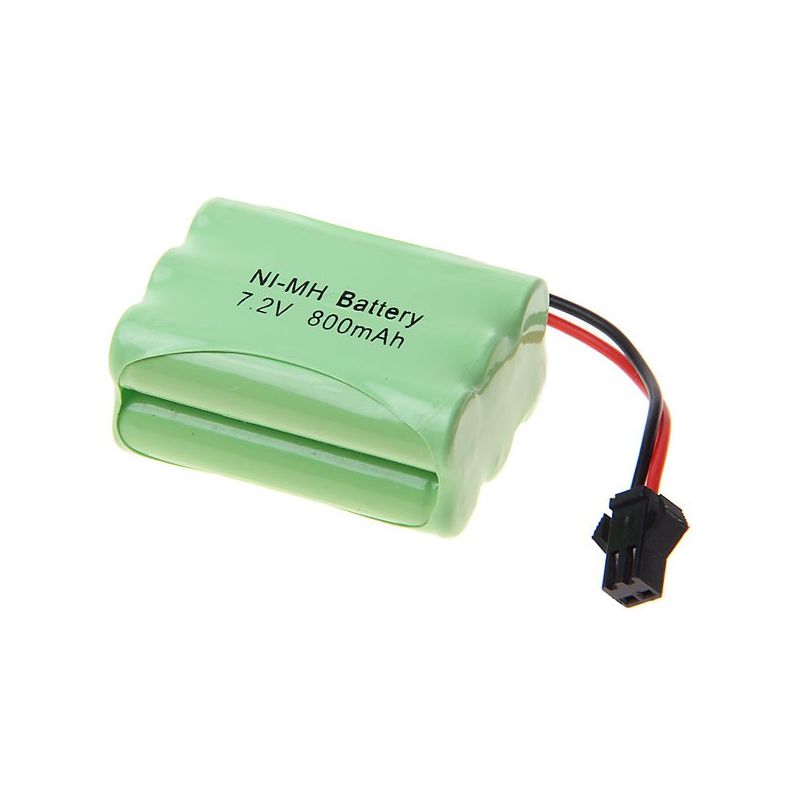 Ni-MH 7,2V 800mAh Akku Pack, wiederaufladbare 3A Batterie mit SM-Stecker für Spielzeugauto, langlebig