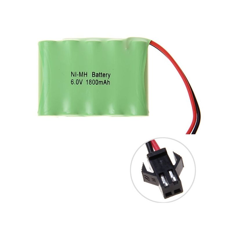 5er Pack Ni-MH AA 1800mAh 6V Akku mit Big SM Stecker für RC Spielzeugauto & Modellebene
