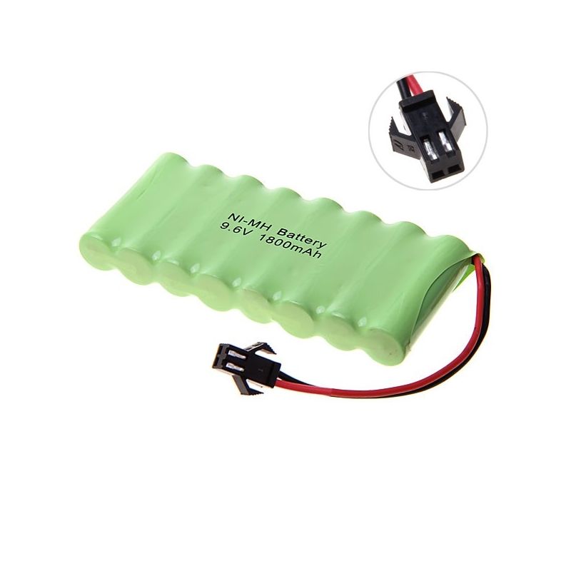 Ni-Mh Akku AA 9.6V 1800mAh mit SM Stecker | Wiederaufladbar Spielzeugauto Modell Akku 8 Stk.