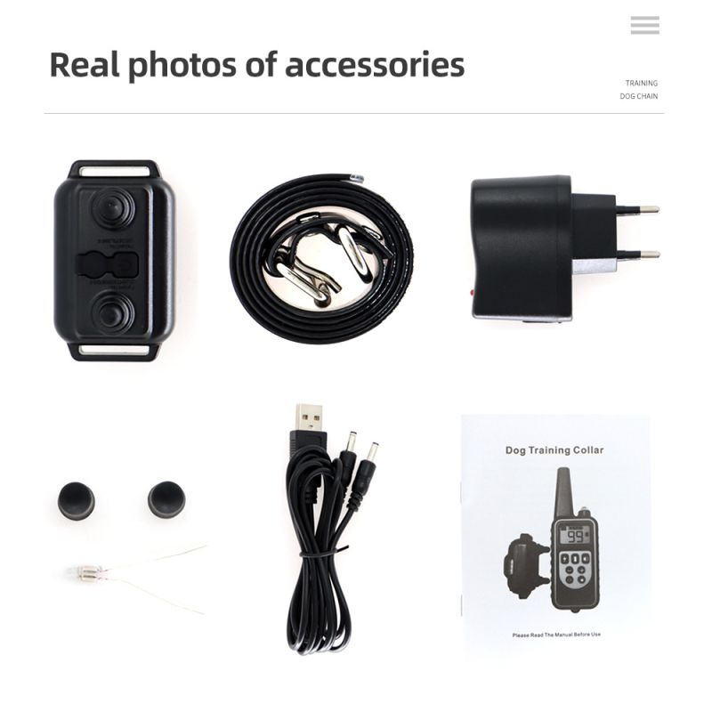 800m Hundetrainingshalsband für effektives Hundetraining IP7 wasserdicht mit einstellbaren Stufen und Trainingsmodi