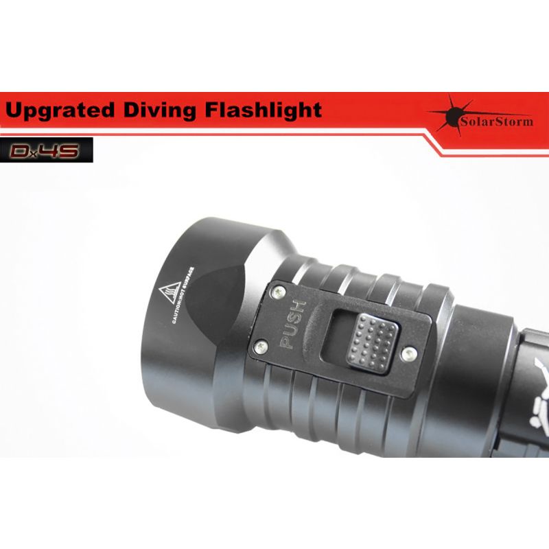 Solarstorm DX4S 4XU2 3200-Lumen LED Tauchlampe IPX8 wasserdichte Lampe für Unterwasser-Abenteuer und Korallenriff-Tauchen