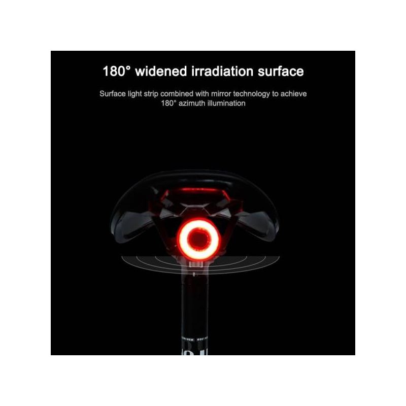 MEROCA MX2 Smart-Sensor-Bremsrücklicht Fahrradsicherheitslicht mit COB-LED Mountainbike USB-Aufladung