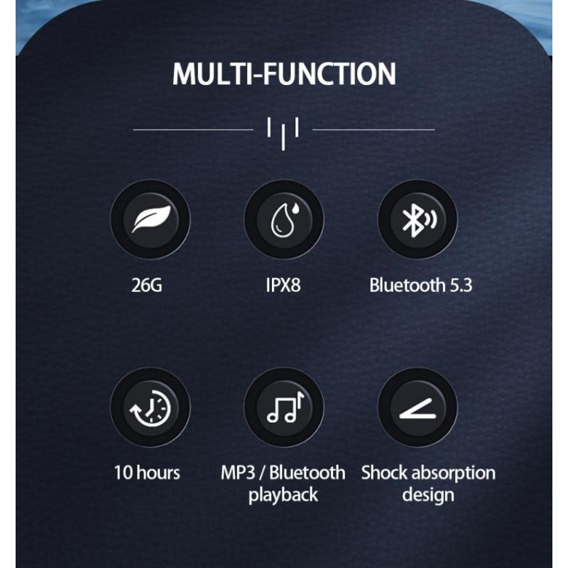 Knochenleitungs Schwimmkopfhörer 16GB IP68 Wasserdicht Bluetooth MP3-Musik-Player Sportkopfhörer Sicheres Hören