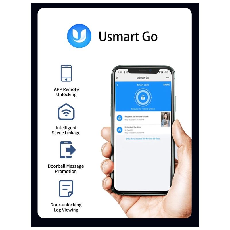 3D-Gesichts-Smart-Türschloss mit Gesichtserkennung intelligenter Fingerabdruck Passwort-Biometrie für Sicherheit