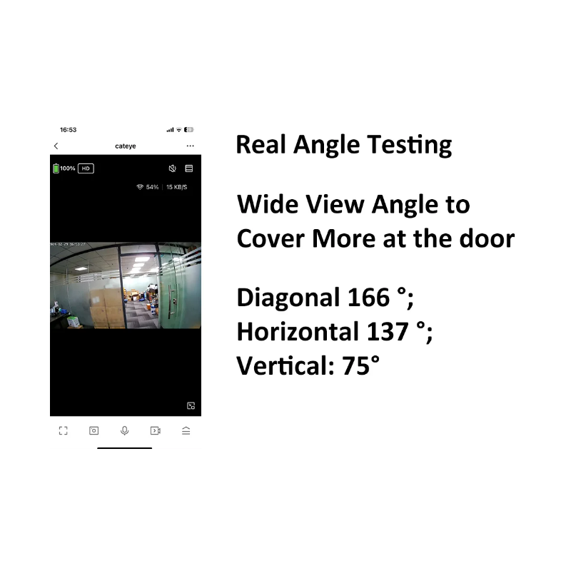 Tuya Smart 1080P HD-Kamera Guckloch Videokamera mit PIR Bewegungsmelder für Haussicherheit und Nachtsicht