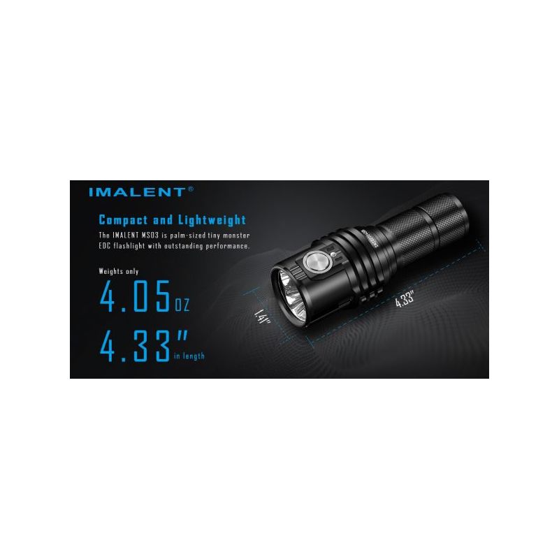 IMALENT MS03 Hochleistungs-EDC-Taschenlampe 13000 Lumen mit XHP70 2nd LED robuste und kompakte Notfallbeleuchtung