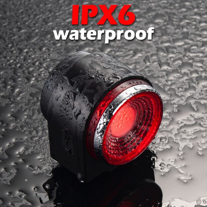 ANTUSI A8 Rennrad Diebstahlwarnschloss integrierter Alarm Sichtbarkeit Fahrradsicherheit LED-Rücklicht 700mAh