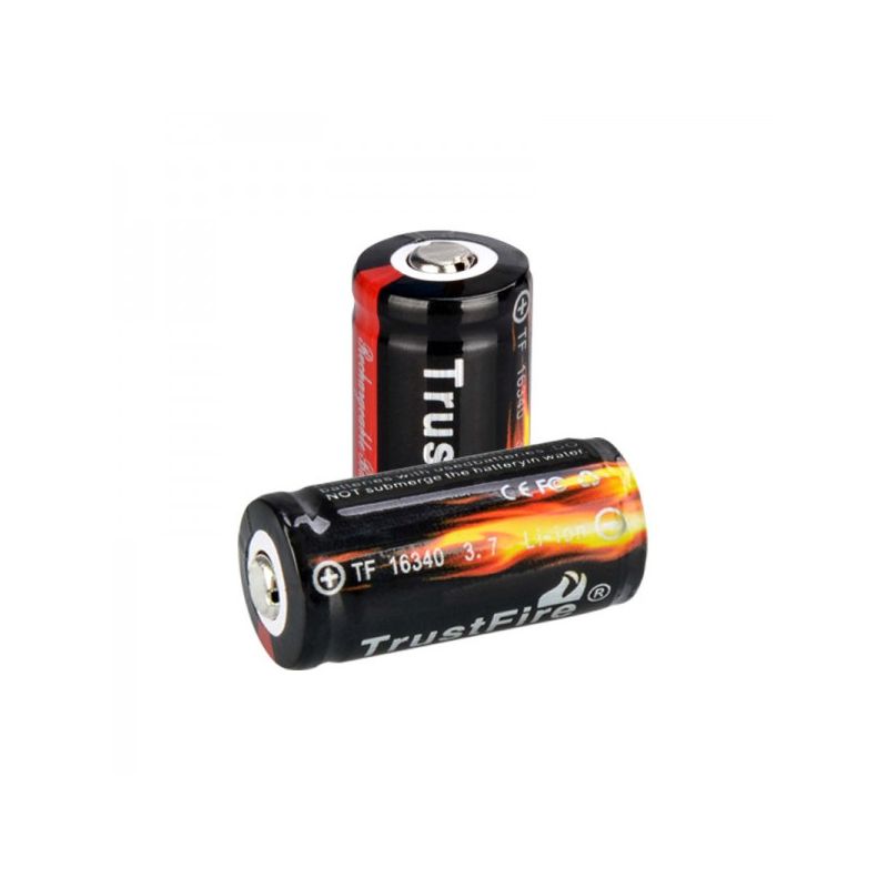 TrustFire 16340 Li-Ion 880mAh 3,7V wiederaufladbare geschützte Batterie umweltfreundlich und sicher