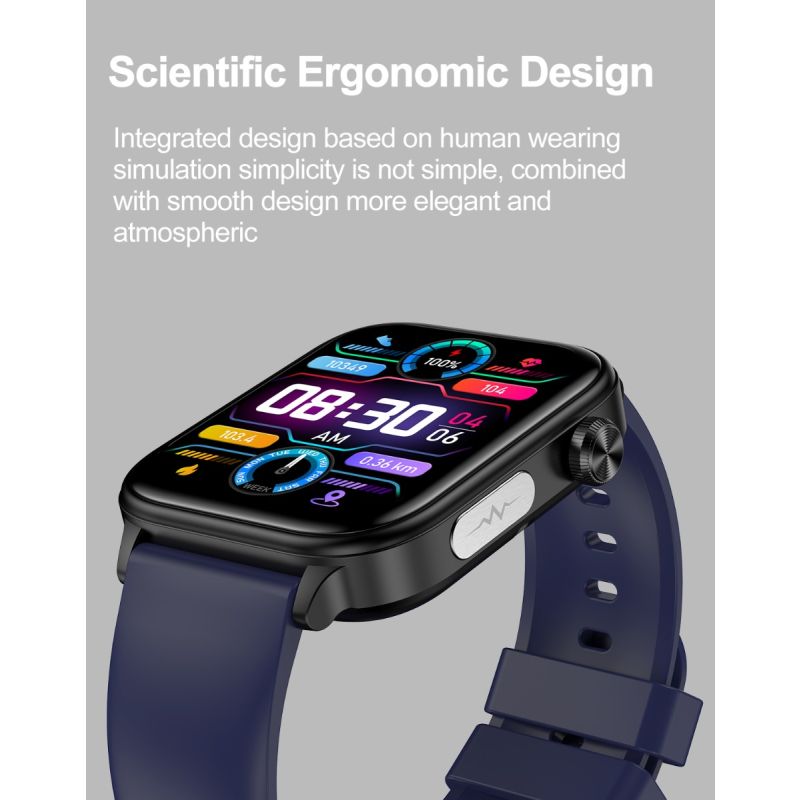 ET570 Smartwatch: Blutzucker- & EKG-Gesundheitsuhr. Herzfrequenz, Blutdruck, Fitness-Tracker, IP68 iOS/Android