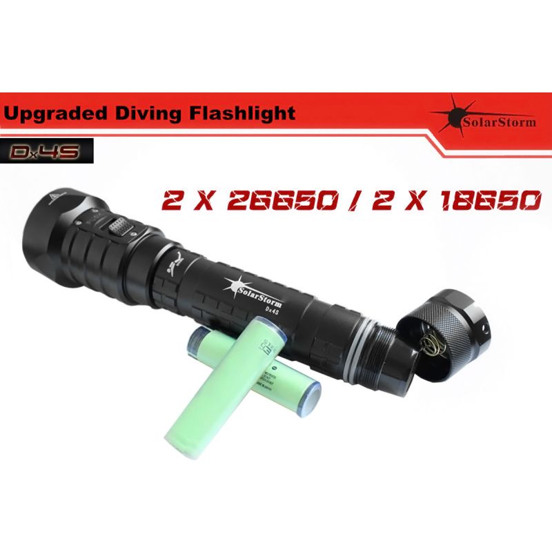 Solarstorm DX4S 4XU2 3200-Lumen LED Tauchlampe IPX8 wasserdichte Lampe für Unterwasser-Abenteuer und Korallenriff-Tauchen