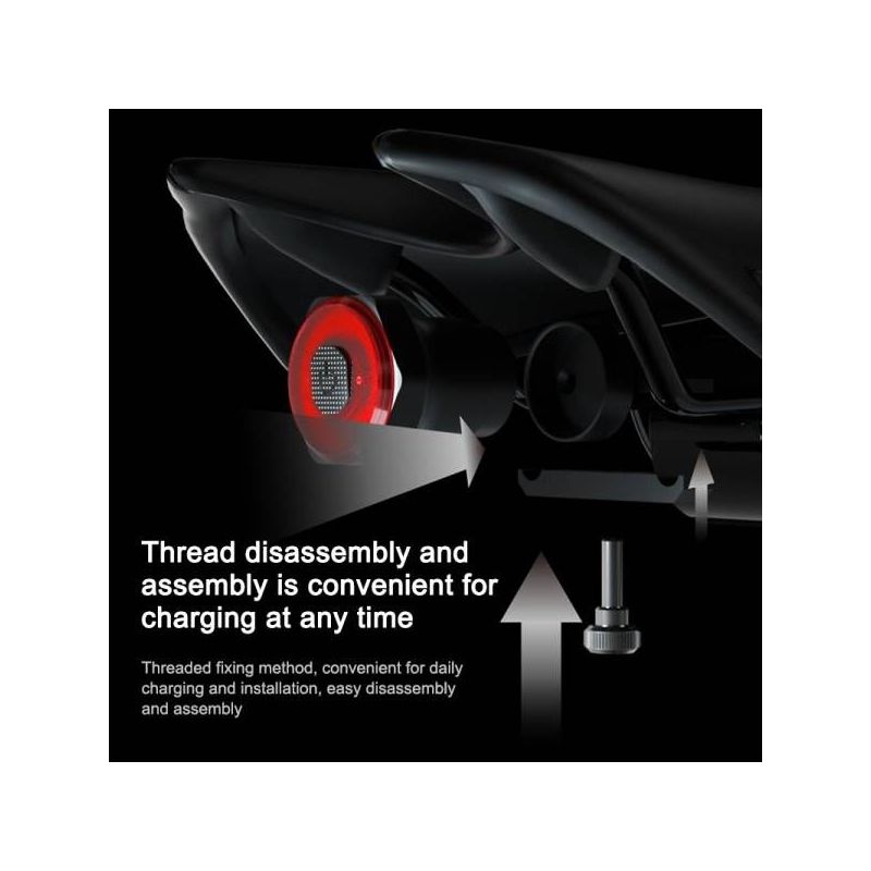 MEROCA MX2 Smart-Sensor-Bremsrücklicht Fahrradsicherheitslicht mit COB-LED Mountainbike USB-Aufladung